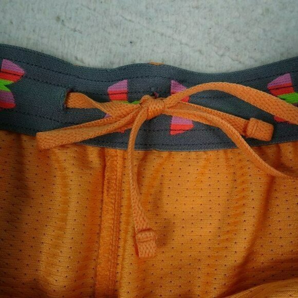 Under Armour Orange/Yellow/Purple Tie Heat Gear Loose Shorts Small - Picture 7 of 7